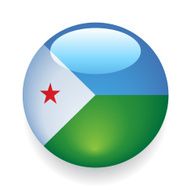 World Flag Button Djibouti