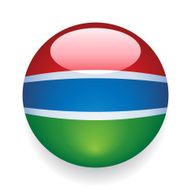 World Flag Button Gambia