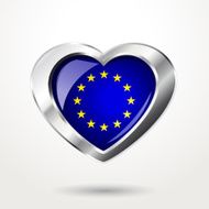 Heart Europe flag chrome