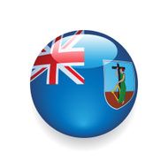 World Flag Button Montserrat