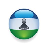 World Flag Button Lesotho