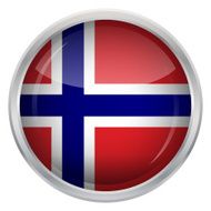 Glossy Button - Flag of Norway N4