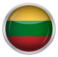 Glossy Button - Flag of Lithuania N4