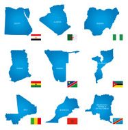 African countries vector