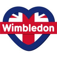 Love England collection vector Wimbledon Heart and Flag