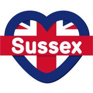 Love England collection vector Sussex Heart and Flag
