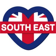 Love England collection vector South East Heart and Flag
