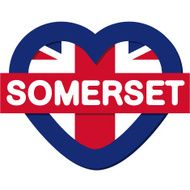 Love England collection vector Somerset Heart and Flag