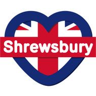 Love England collection vector Shrewsbury Heart and Flag
