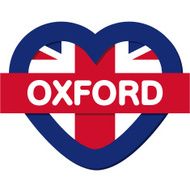Love England collection vector Oxford Heart and Flag