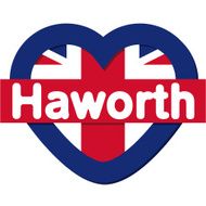 Love England collection vector Haworth Heart and Flag