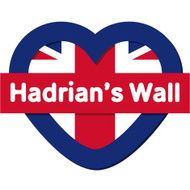 Love England collection vector Hadrian&#039;s Wall Heart and Flag