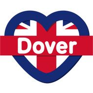 Love England collection vector Dover Heart and Flag