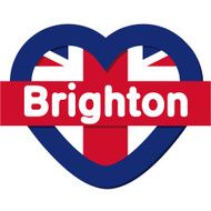 Love England collection vector Brighton Heart and Flag