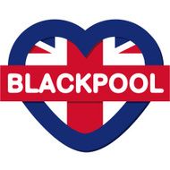 Love England collection vector Blackpool Heart and Flag