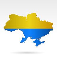 Ukraine flag map