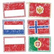 Rubber Stamp Flags N12