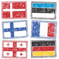 Rubber Stamp Flags N13