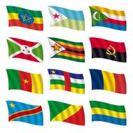 World flags waving N34