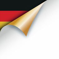 Page curl revealing German flag