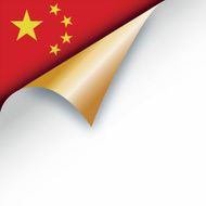Corner page turn - Chinese flag