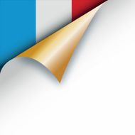 Corner page turn - French flag