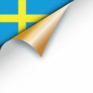 Corner page turn - Swedish flag