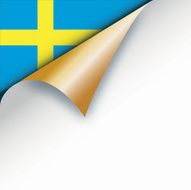 Corner page turn - Swedish flag N2