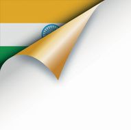 Corner page turn - Indian flag N2