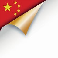 Corner page turn - Chinese flag N2