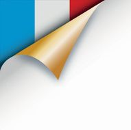 Corner page turn - French flag N2