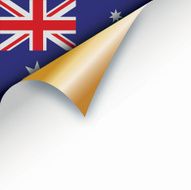 Corner page turn - Australian flag N2
