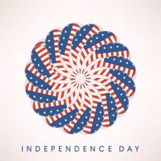 Creative sticky decorated with national flag colors