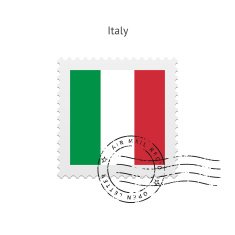 Italy Flag Postage Stamp