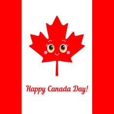 Happy Canada Day card Vector