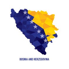 Map of Bosnia Herzegovina