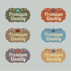 Set of Vintage Retro Badge N16