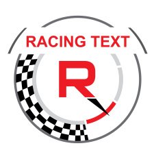 Racing emblem with a place for text