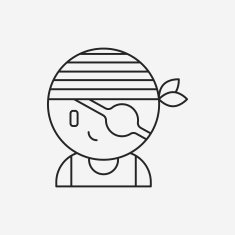 pirate line icon N15