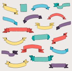 Set of design elements banners ribbons