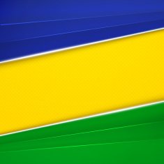 Abstract geometric background with Brazil flag colors Vector illustration
