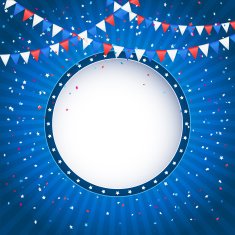 Independence day background with banner
