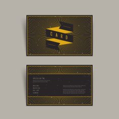 trendy geometric element business card