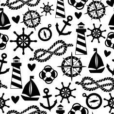 Pattern with sea elements