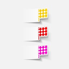 realistic design element linesman flag N57
