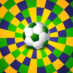 Brazil colors concept mosaic creative texture Soccer ball