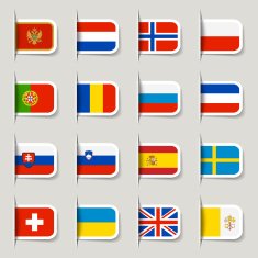 Label - European Flags N2