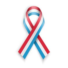 Abstract blue white red ribbon flag of Luxembourg