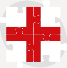 England Flag in puzzle N4