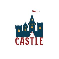 Castle abstract vector design template N2
